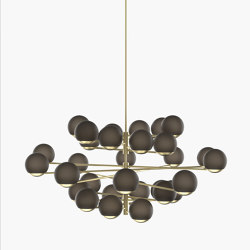 Ball & Hoop | S 19—12 - Brushed Brass - Smoked | Suspended lights | Empty State