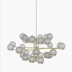 Ball & Hoop | S 19—12 - Brushed Brass - Frosted | Pendelleuchten | Empty State