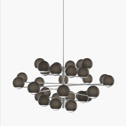 Ball & Hoop | S 19—12 - Silver Anodised - Smoked | Suspended lights | Empty State