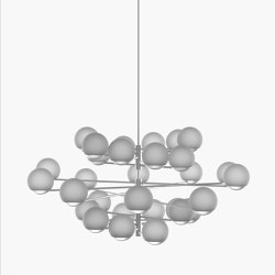 Ball & Hoop | S 19—12 - Silver Anodised - Frosted | Lampade sospensione | Empty State