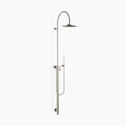 SERIES SPECIFIC - Shower system with single-lever shower mixer without hand shower - Brushed Platinum | Shower controls | Dornbracht
