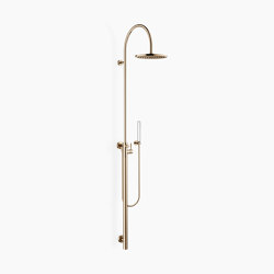 SERIES SPECIFIC - Shower system with single-lever shower mixer without hand shower - Brushed Champagne (22kt Gold) | Shower controls | Dornbracht