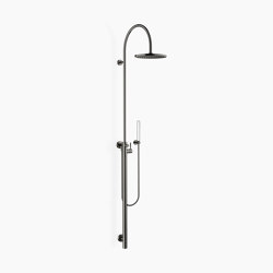 SERIES SPECIFIC - Shower system with single-lever shower mixer without hand shower - Brushed Dark Platinum | Shower controls | Dornbracht
