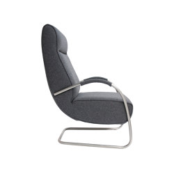 Howard Stainless Steel High Back with Leather Armrests | Sillones | Jess