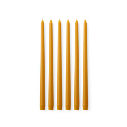 Spire Smooth Tapered Candle, H38, Ochre, Set Of 6 | Complementi tavola | Audo Copenhagen