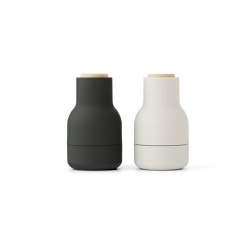 Bottle Grinder, Small, Beech Lid Ash/Carbon, 2-Pack | Sel & Poivre | Audo Copenhagen