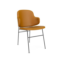 The Penguin Dining Chair, Black Steel / Dakar 0250 | Chaises | Audo Copenhagen