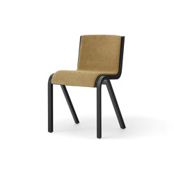 Ready Dining Chair, Front Upholstered, Black Painted Oak, Bouclé | Chaises | Audo Copenhagen