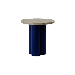 Dit Table Bright Blue Travertine Silver | Mesas auxiliares | Normann Copenhagen
