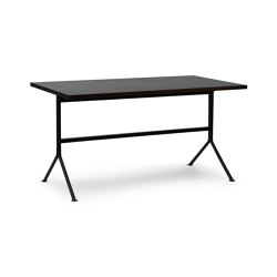 Kip Desk Black Steel Dark Brown | Desks | Normann Copenhagen