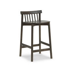 Pind Barstool 65 cm Brown Stained Ash