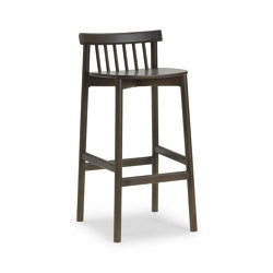 Pind Barstool 75 cm Brown Stained Ash | Bar stools | Normann Copenhagen