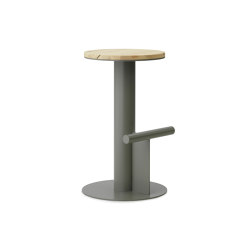 Pole Barstool 65 cm Pine/Grey | Sedie bancone | Normann Copenhagen