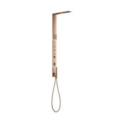 AXOR ShowerComposition Shower panel with thermostat, overhead shower 110/220 1jet and shoulder shower | Oro Rosso Lucido | Rubinetteria doccia | AXOR