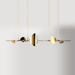 Bonnie Config. 4 Large Contemporary LED Linear Chandelier | Suspended lights | Ovature Studios