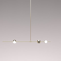Dia Straight Contemporary LED Chandelier | Lampade sospensione | Ovature Studios