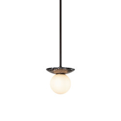 Orbit | Pendant - Bronze & Black Marble | Lámparas de suspensión | J. Adams & Co