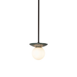 Orbit | Pendant - Bronze & Green Marble | Suspended lights | J. Adams & Co