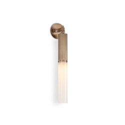 Flume | Wall Light - Antique Brass & Frosted Glass