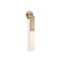 Flume | Wall Light - Satin Brass & Frosted Reeded Glass | Appliques murales | J. Adams & Co