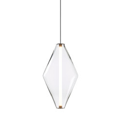BUOY pendant double cone clear/black | Suspended lights | Bomma