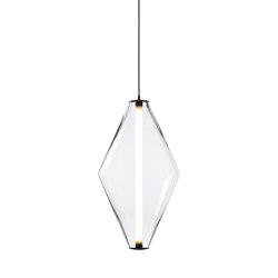 BUOY pendant double cone clear/silver | Suspended lights | Bomma