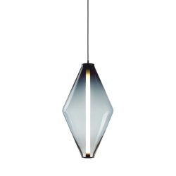 BUOY pendant double cone smoke/silver | Suspended lights | Bomma