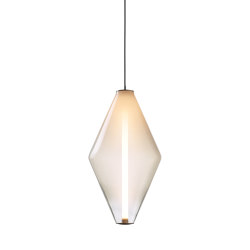BUOY pendant double cone white/silver | Suspended lights | Bomma