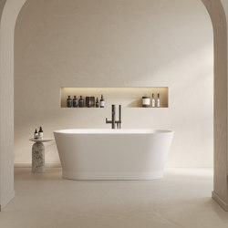SOLID SURFACE | Nevers Freestanding Solid Surface Bathtub | Bathtubs | Riluxa
