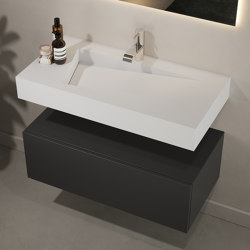 SOLID SURFACE | Quince Solid Surface Wall Mounted Washbasin | Wash basins | Riluxa