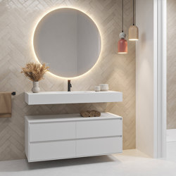 MDF | Gaia Classic Wall-Mounted MDF Bathroom Cabinet - 2 drawers | Vanity units | Riluxa