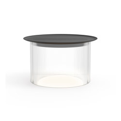 Carousel Large Table Clear Base 12 Black Tray | Table lights | Pablo