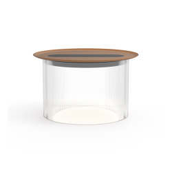 Carousel Large Table Clear Base 12 Terracotta Tray | Luminaires de table | Pablo