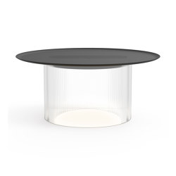 Carousel Large Table Clear Base 16 Black Tray | Table lights | Pablo