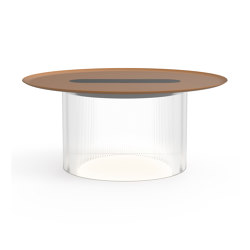 Carousel Large Table Clear Base 16 Terracotta Tray | Luminaires de table | Pablo