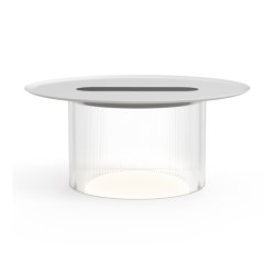 Carousel Large Table Clear Base 16 White Tray | Luminaires de table | Pablo