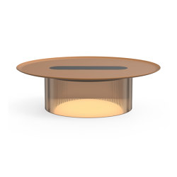 Carousel Small Table Bronze Base 16 Terracotta Tray | Lampade tavolo | Pablo