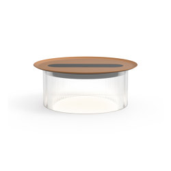 Carousel Small Table Clear Base 12 Terracotta Tray | Luminaires de table | Pablo