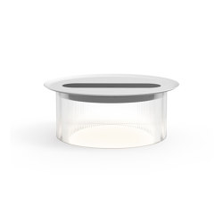 Carousel Small Table Clear Base 12 White Tray | Luminaires de table | Pablo