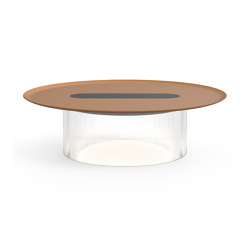 Carousel Small Table Clear Base 16 Terracotta Tray | Lampade tavolo | Pablo