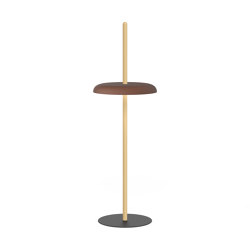 Nivel Floor White Oak with Espresso Shade | Free-standing lights | Pablo