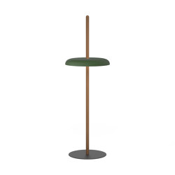 Nivel Floor Walnut with Forest Green Shade | Free-standing lights | Pablo