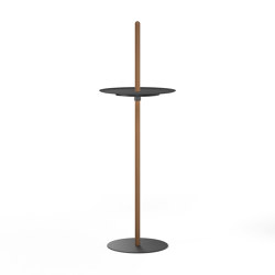 Nivel Pedestal Large Walnut with Black Tray | Side tables | Pablo
