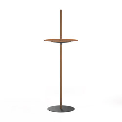 Nivel Pedestal Large Walnut with Terracotta Tray | Tavolini alti | Pablo