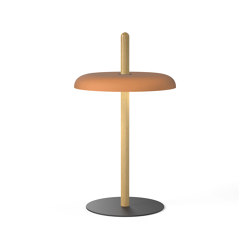 Nivel Table White Oak with Terracotta Shade | Table lights | Pablo