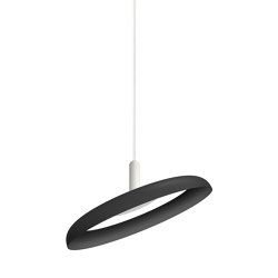 Nivel Pendant 15 Black Shade with White Cord | Suspended lights | Pablo
