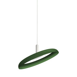 Nivel Pendant 15 Forest Green with White Cord | Suspended lights | Pablo