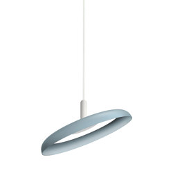 Nivel Pendant 15 Slate Blue with White Cord | Suspended lights | Pablo