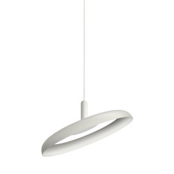 Nivel Pendant 15 White Shade with White Cord | Suspensions | Pablo