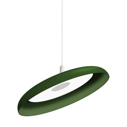 Nivel Pendant 22 Forest Green with White Cord | Suspended lights | Pablo